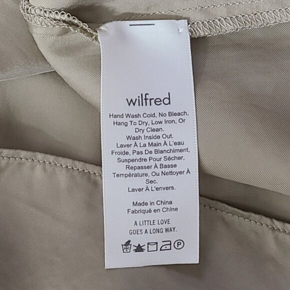 Aritzia Wilfred Isabelle Strappy '90s Mini Dress in Olive Beige Women's Size 2 - Picture 7 of 11